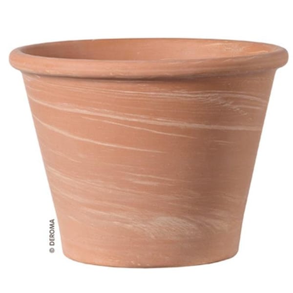 Deroma 225958 6.7 x 5 in. Round Duo Planter; White - Pack of 16